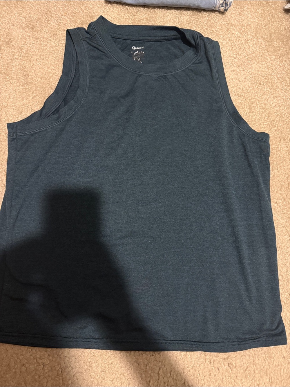 Quince Dark Blue Sleeveless Tank Top